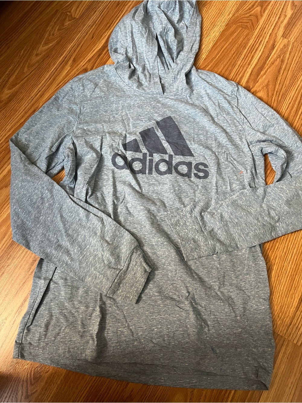 adidas kids Gray Logo Hoodie Sweater
